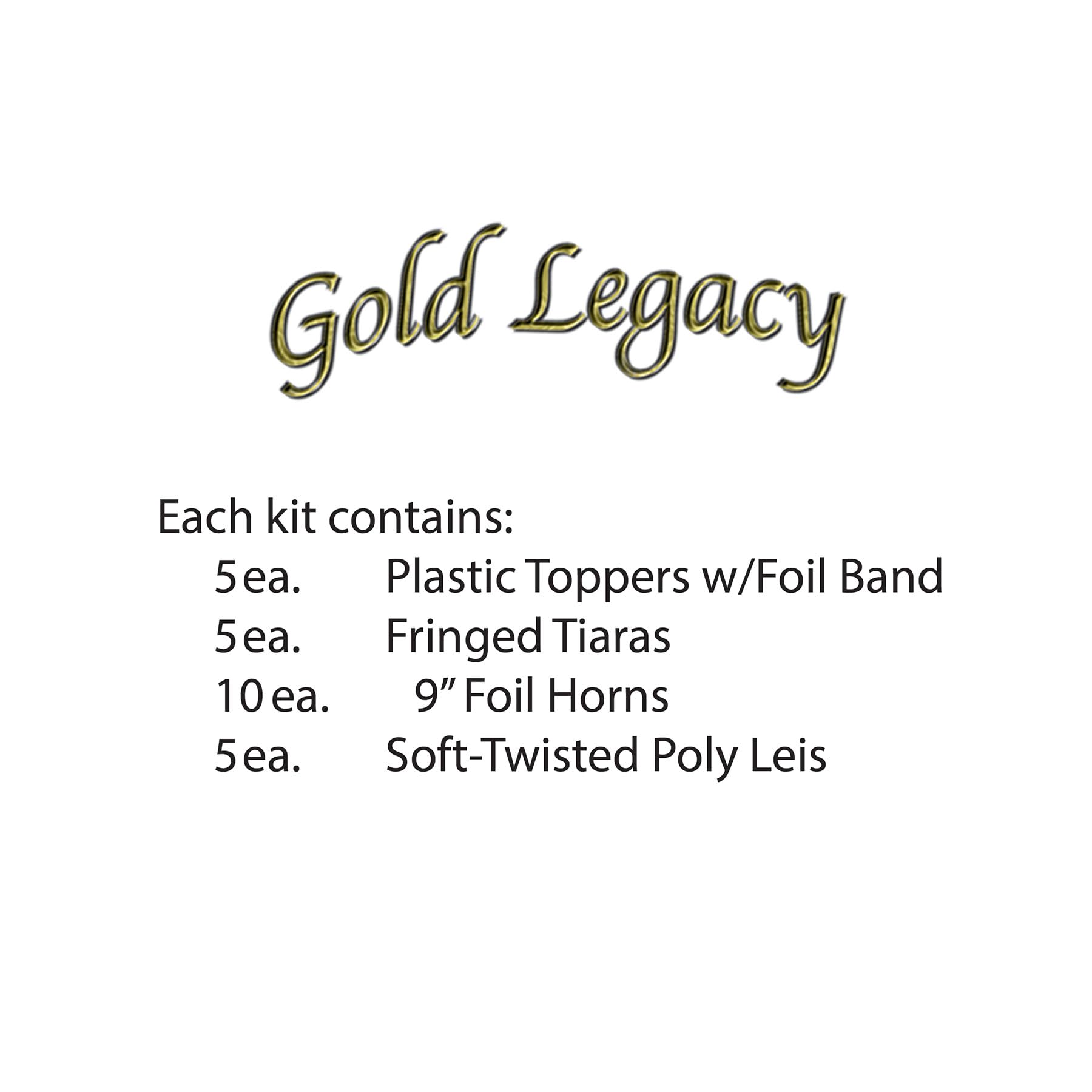 Foto 2 | Surtidos Para Fiestas Beistle 88780nrbkg Legacy Gold Para 10 Personas - Venta Internacional.