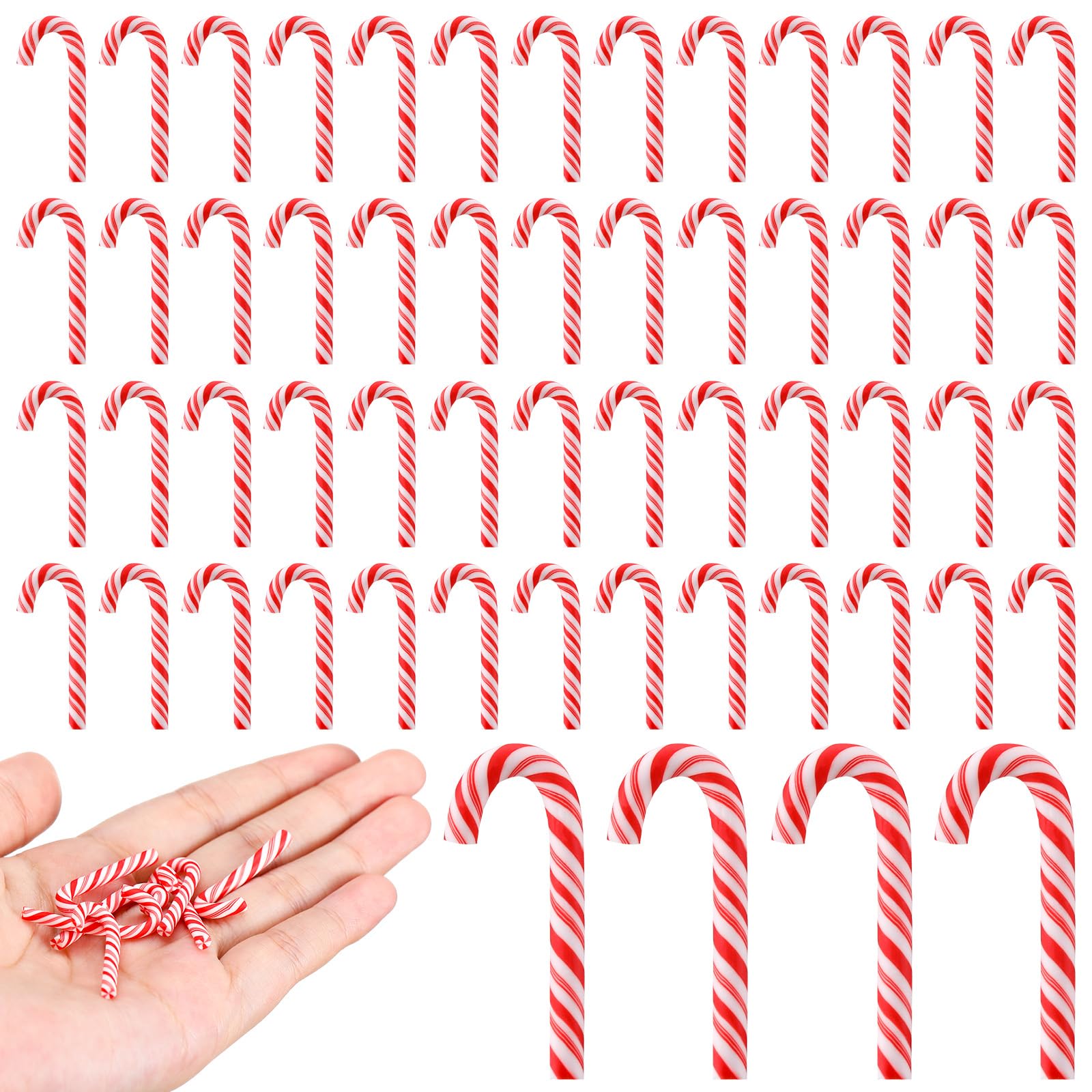Foto 2 pulgar | Adornos Navideños Con Bastones De Caramelo Giegxin  60 Unidades  Arcilla Polimérica - Venta Internacional.