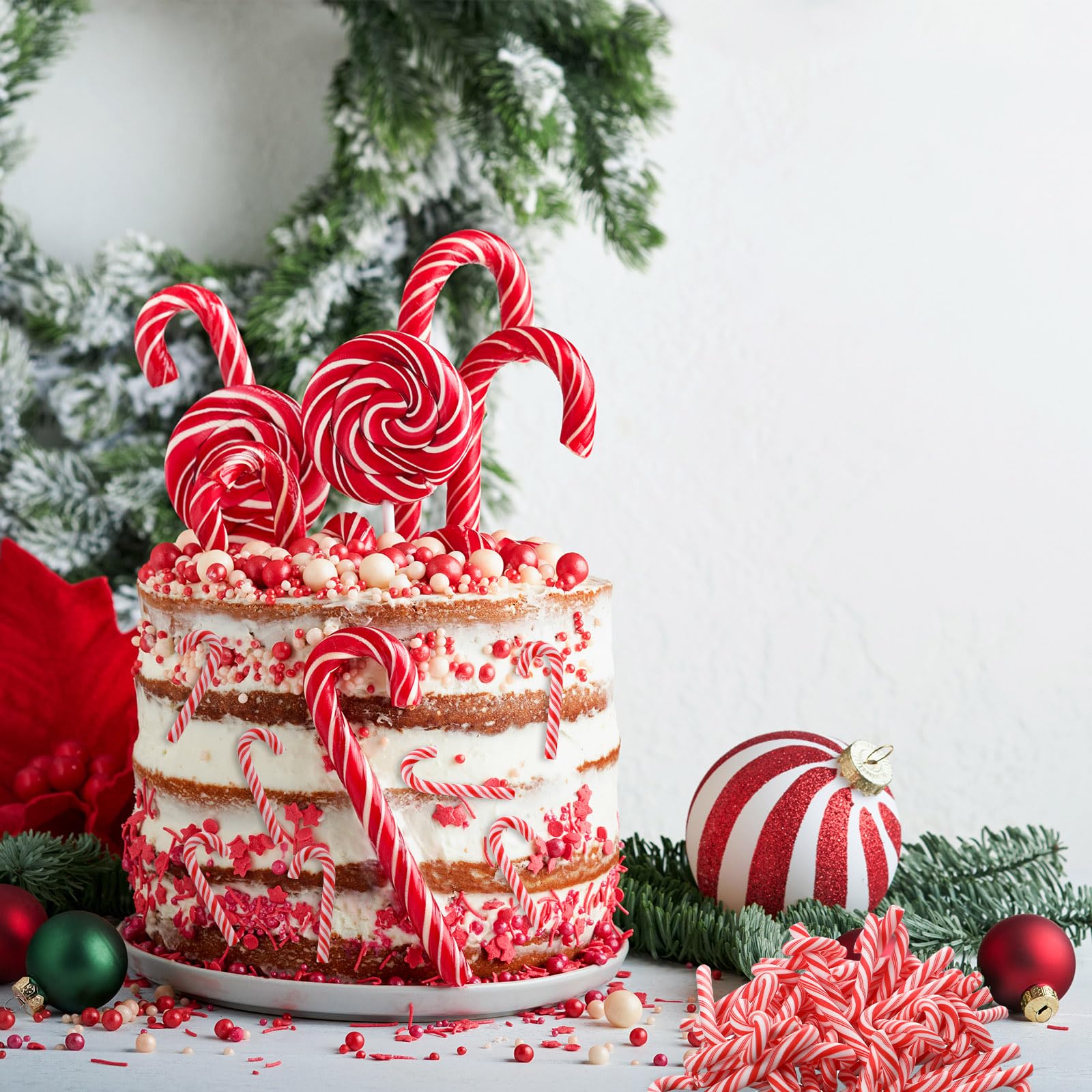 Foto 4 pulgar | Adornos Navideños Con Bastones De Caramelo Giegxin  60 Unidades  Arcilla Polimérica - Venta Internacional.