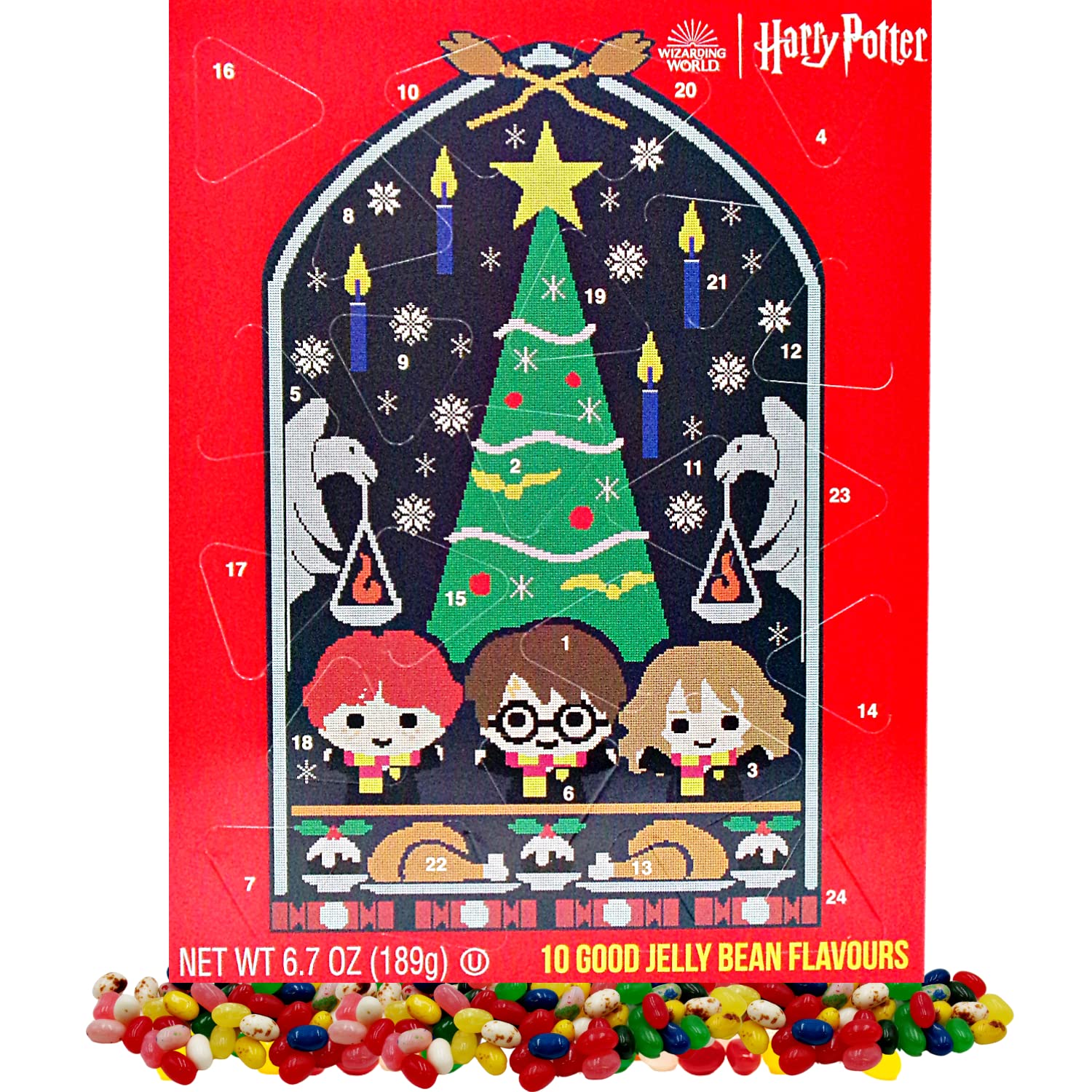 Foto 2 pulgar | Calendario De Adviento Jelly Belly Harry Potter 2024 Con Gominolas - Venta Internacional.