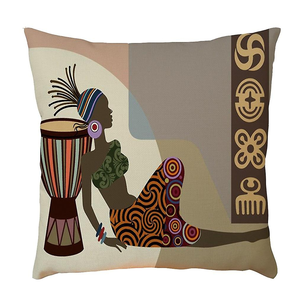 Foto 1 | Funda De Almohada Huoguo  Lino  Cuadrada  45 X 45 Cm  Para Mujer - Venta Internacional.