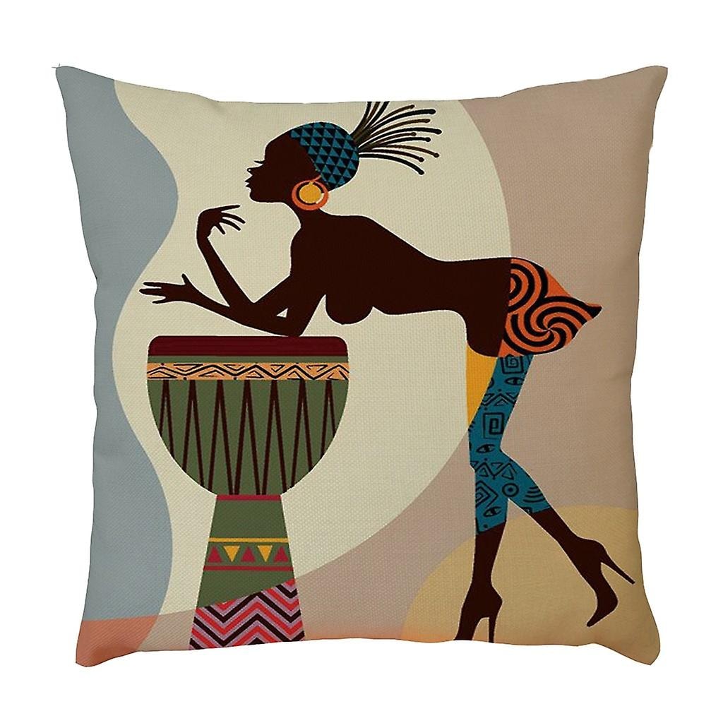 Funda De Almohada Huoguo  Lino  Cuadrada  45 X 45 Cm  Para Mujer - Venta Internacional. $429