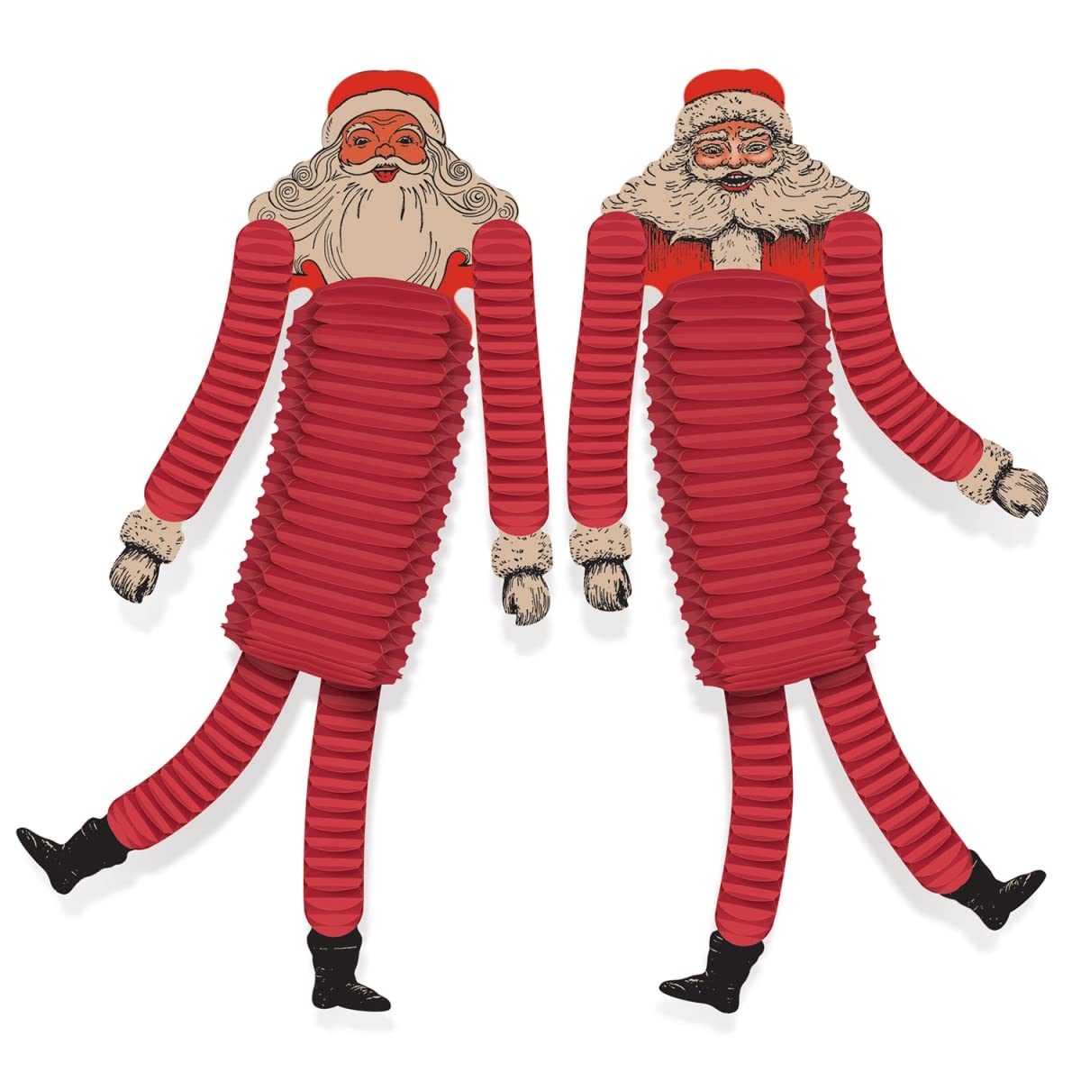 Foto 1 | Los Bailarines De Papel De Papá Noel Muestran Un Beistle Vintage - Venta Internacional.
