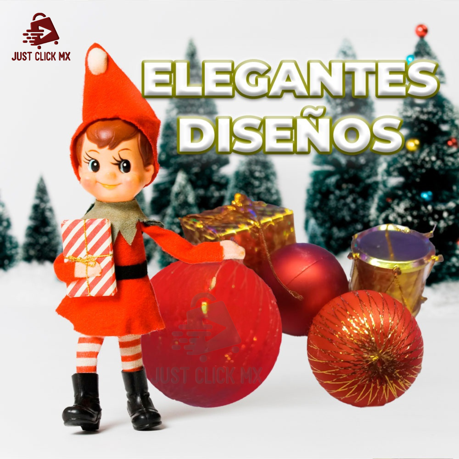 Foto 4 pulgar | Set 20 Adornos Colgantes JustClick MX Para Árbol Navidad