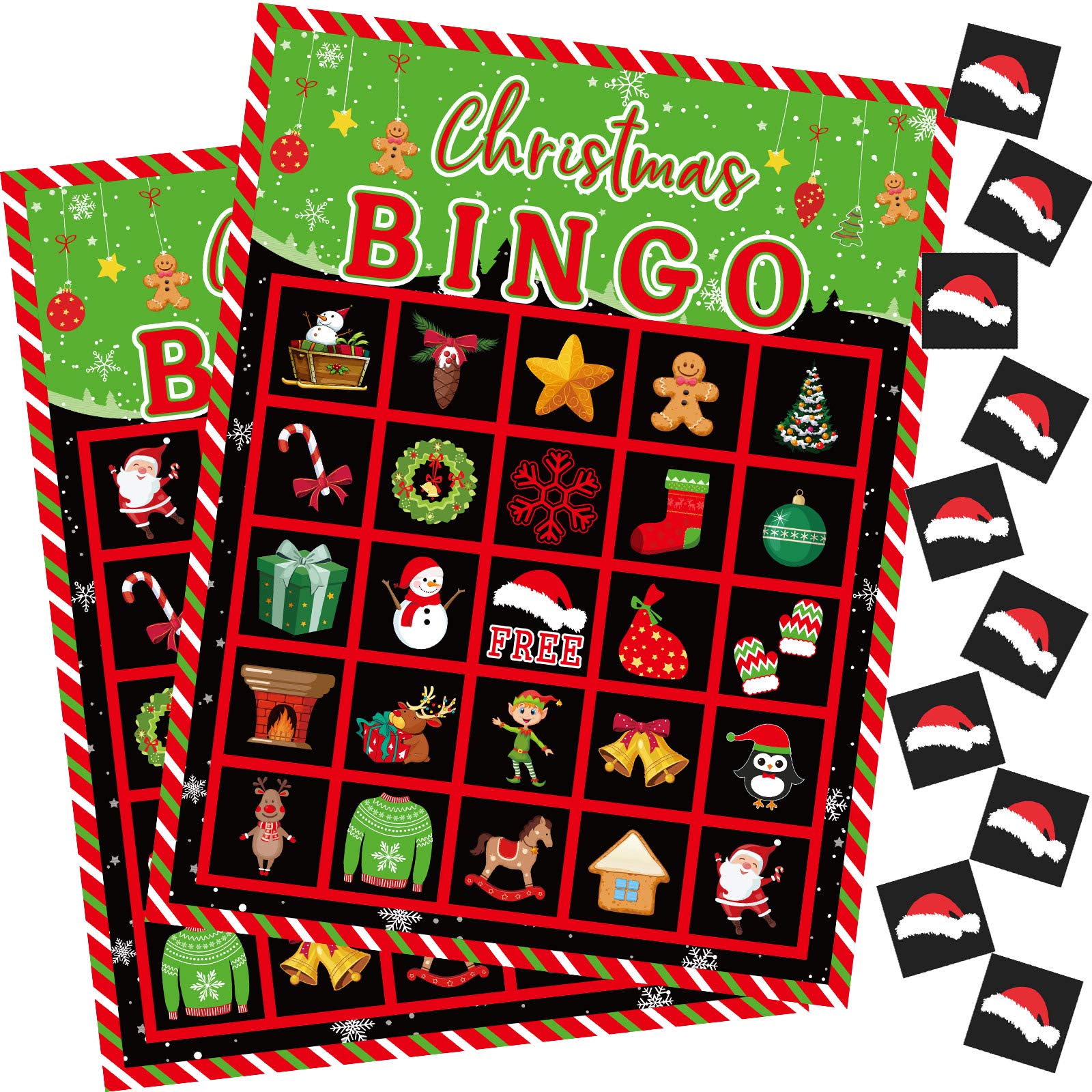 Foto 2 pulgar | Juego De Bingo Navideño Skylety Para Niños Con 24 Jugadores Y Decoración - Venta Internacional.