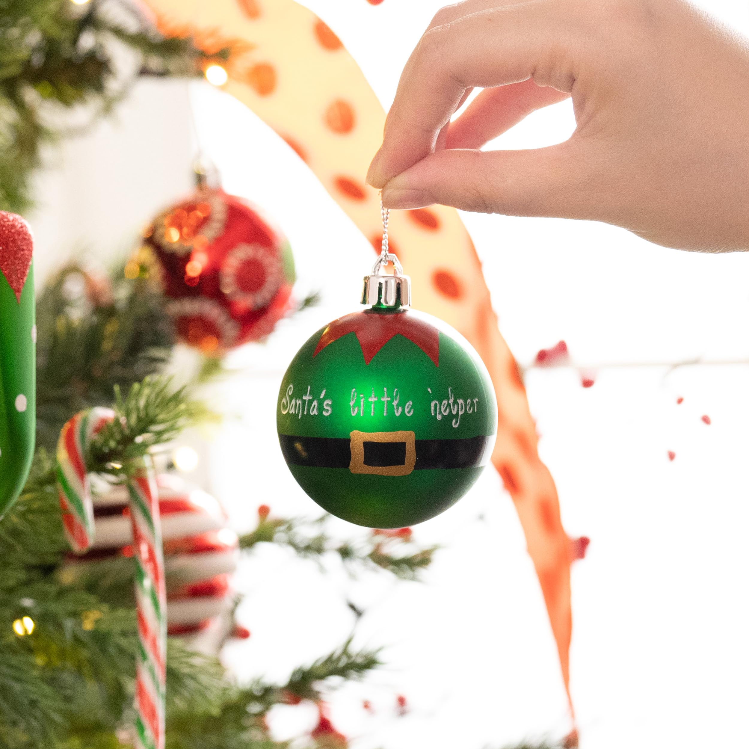 Foto 5 | Set De Adornos Para Árbol De Navidad Valery Madelyn, 100 Unidades, Elf Red G - Venta Internacional.