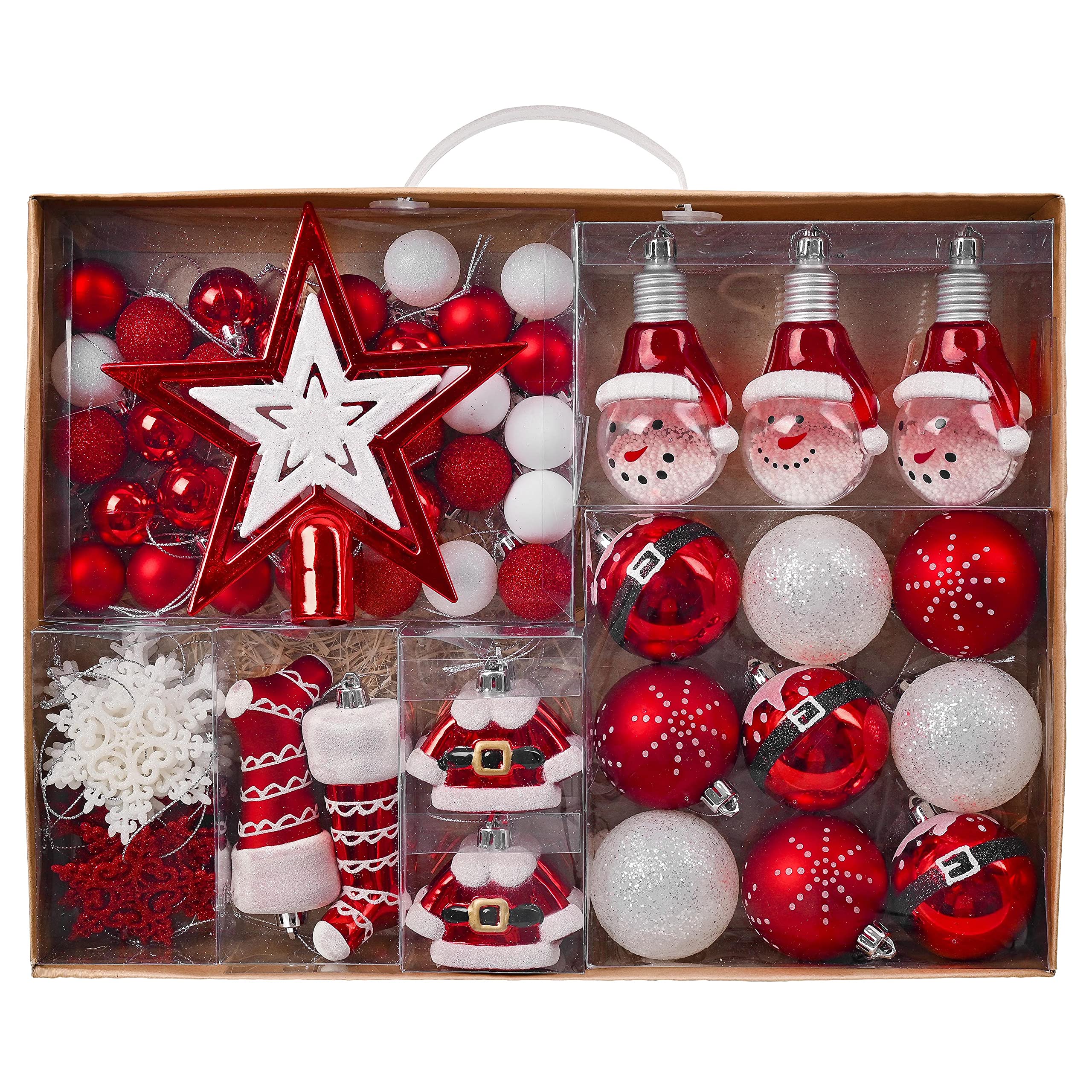 Set De Decoración Para Árbol De Navidad Valery Madelyn, 70 Quilates, Rojo - Venta Internacional.