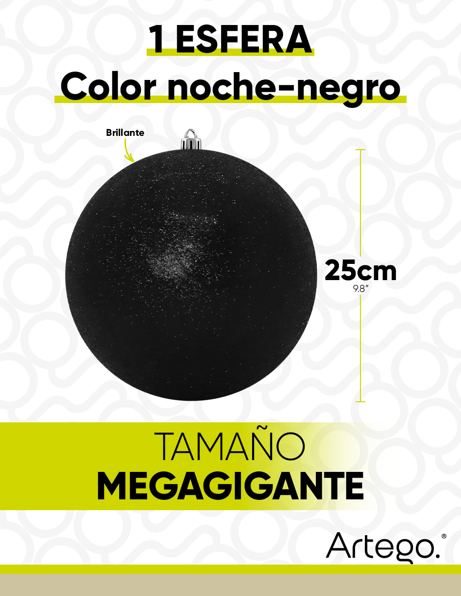 Foto 4 pulgar | Esfera Navideña Grande Megagigante De 25cm 1 Pieza Decoración Bola Brillante Para Colgar Adornos De Polietileno