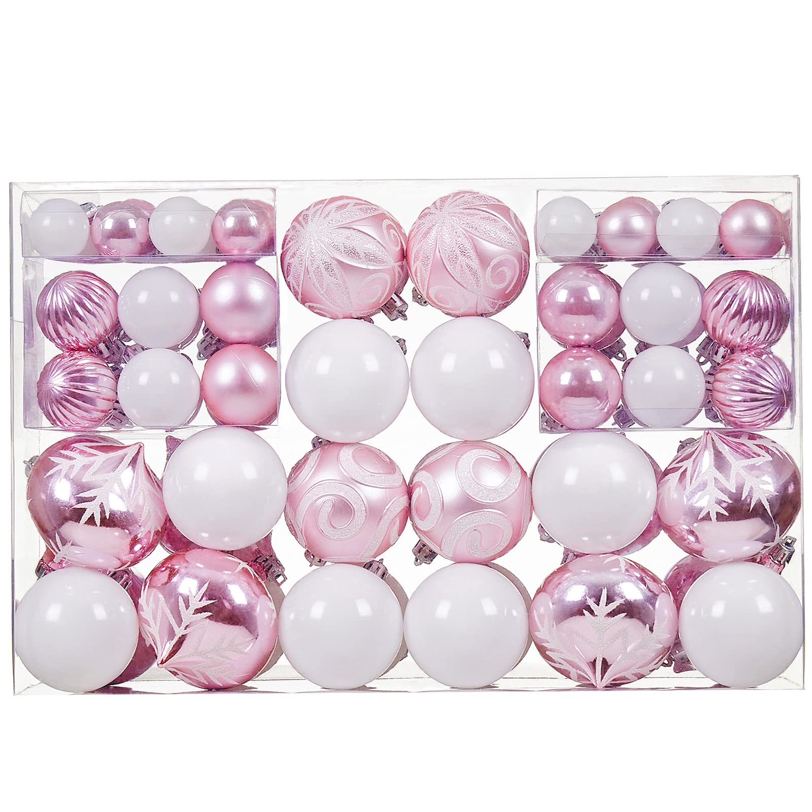 Juego De Adornos De Bolas Navideñas Jorysics, 100 Unidades, Varios Colores, Rosas - Venta Internacional. $763