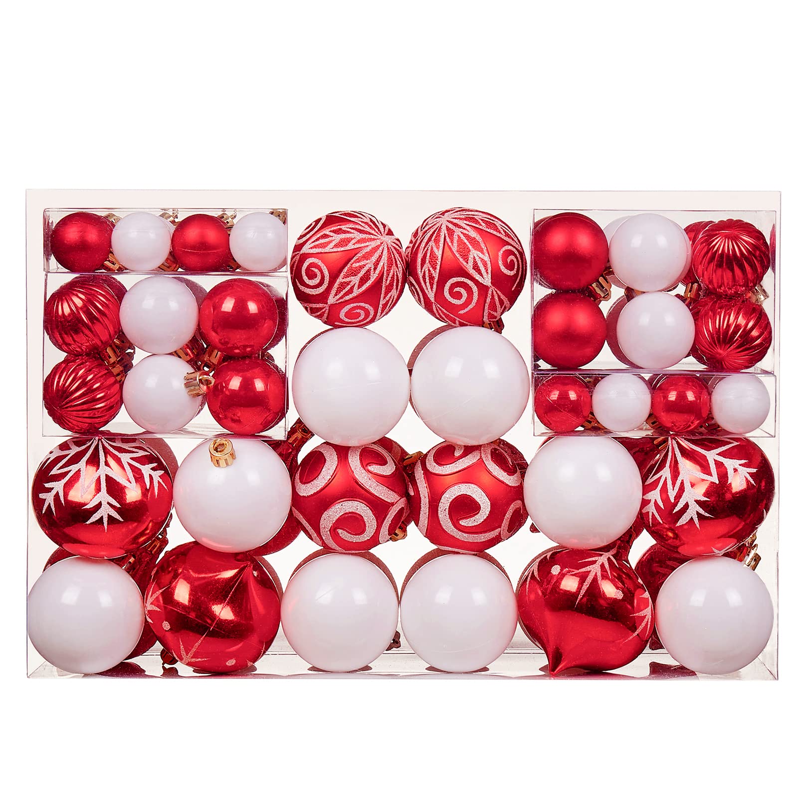 Juego De Adornos De Bolas Navideñas Jorysics, 100 Quilates, Irrompibles, Rojo - Venta Internacional. $772