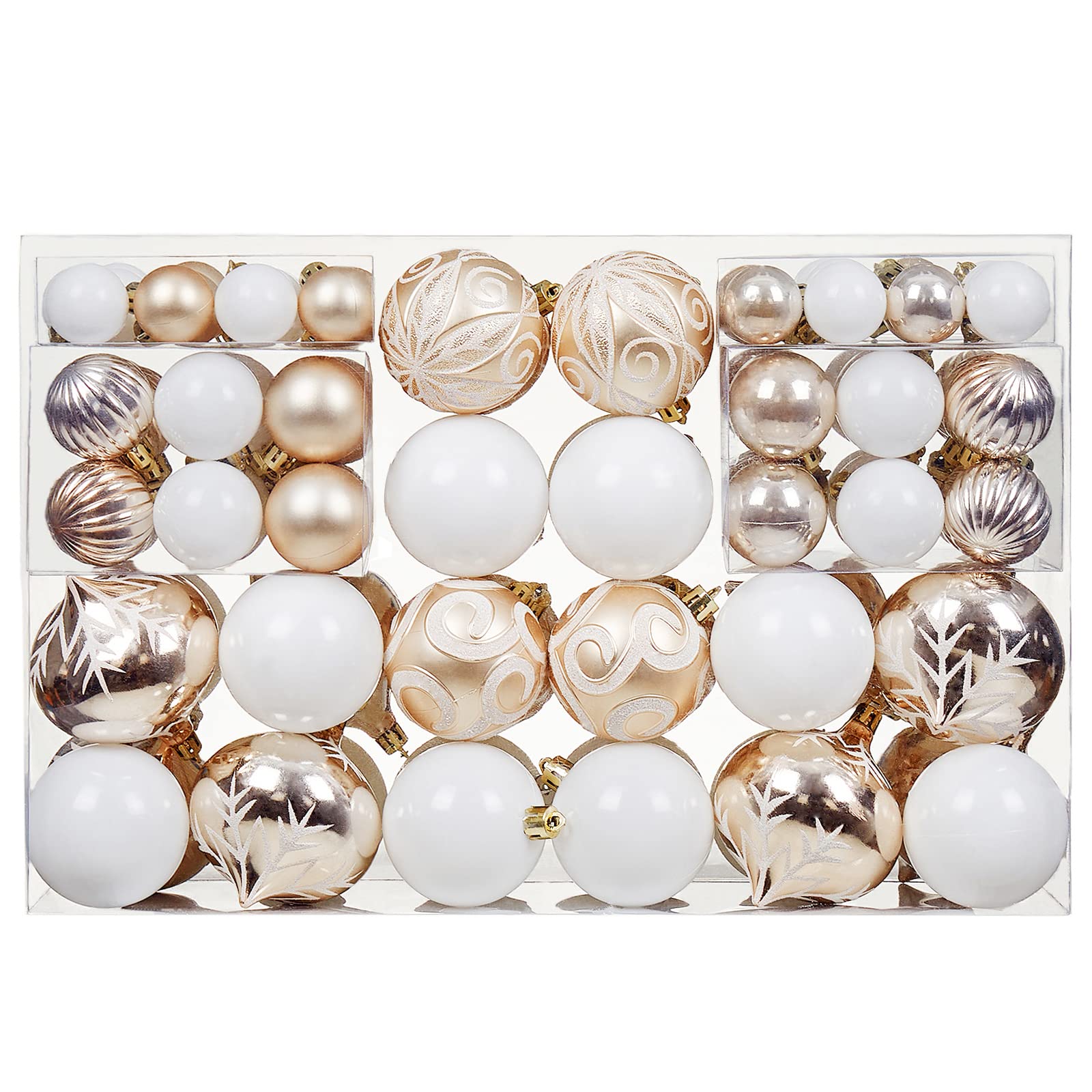 Juego De Adornos De Bolas Navideñas Jorysics, 100 Quilates, Oro Champán - Venta Internacional. $793