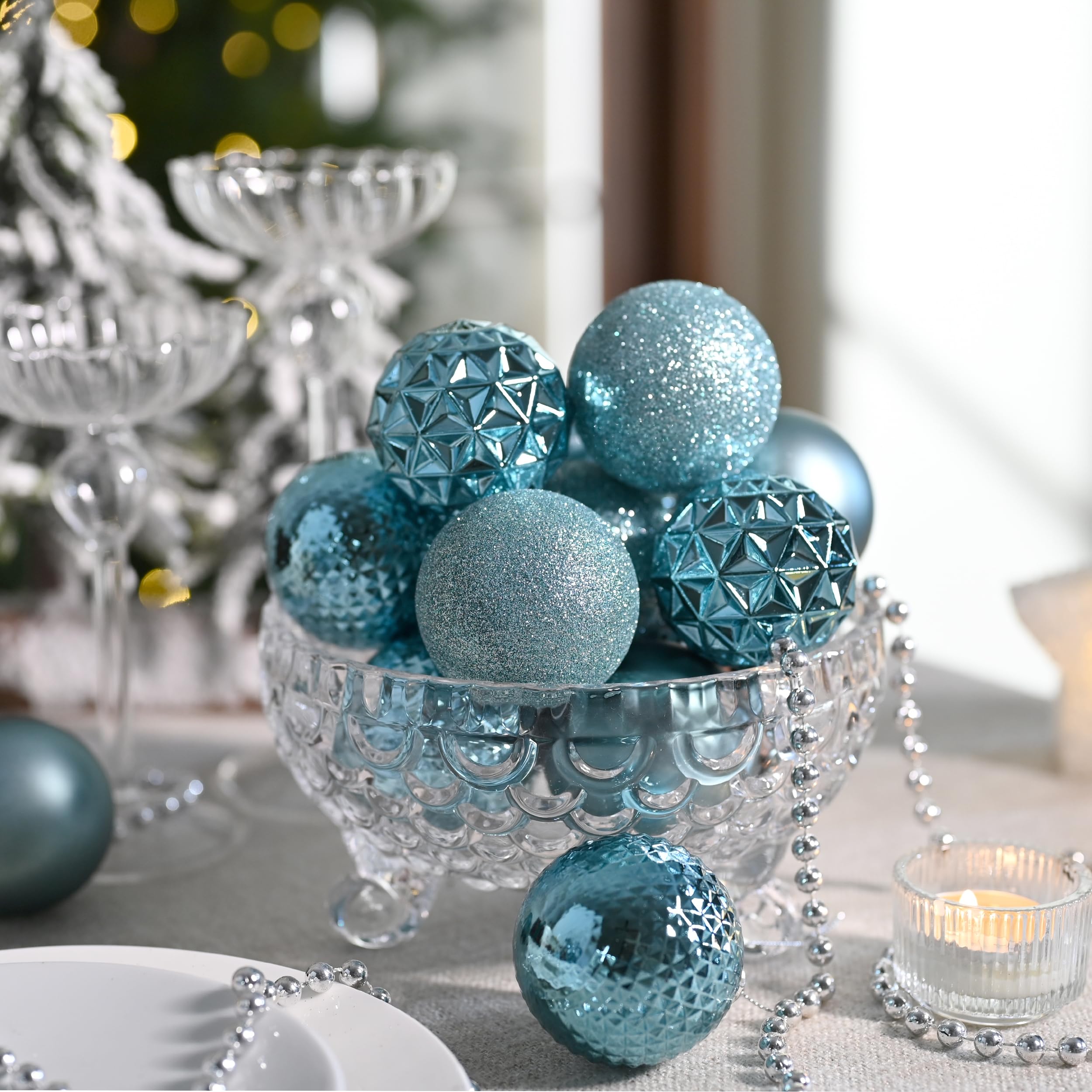 Foto 4 | Decoraciones Para Árbol De Navidad Valery Madelyn, 50 Quilates, Azul Claro - Venta Internacional.