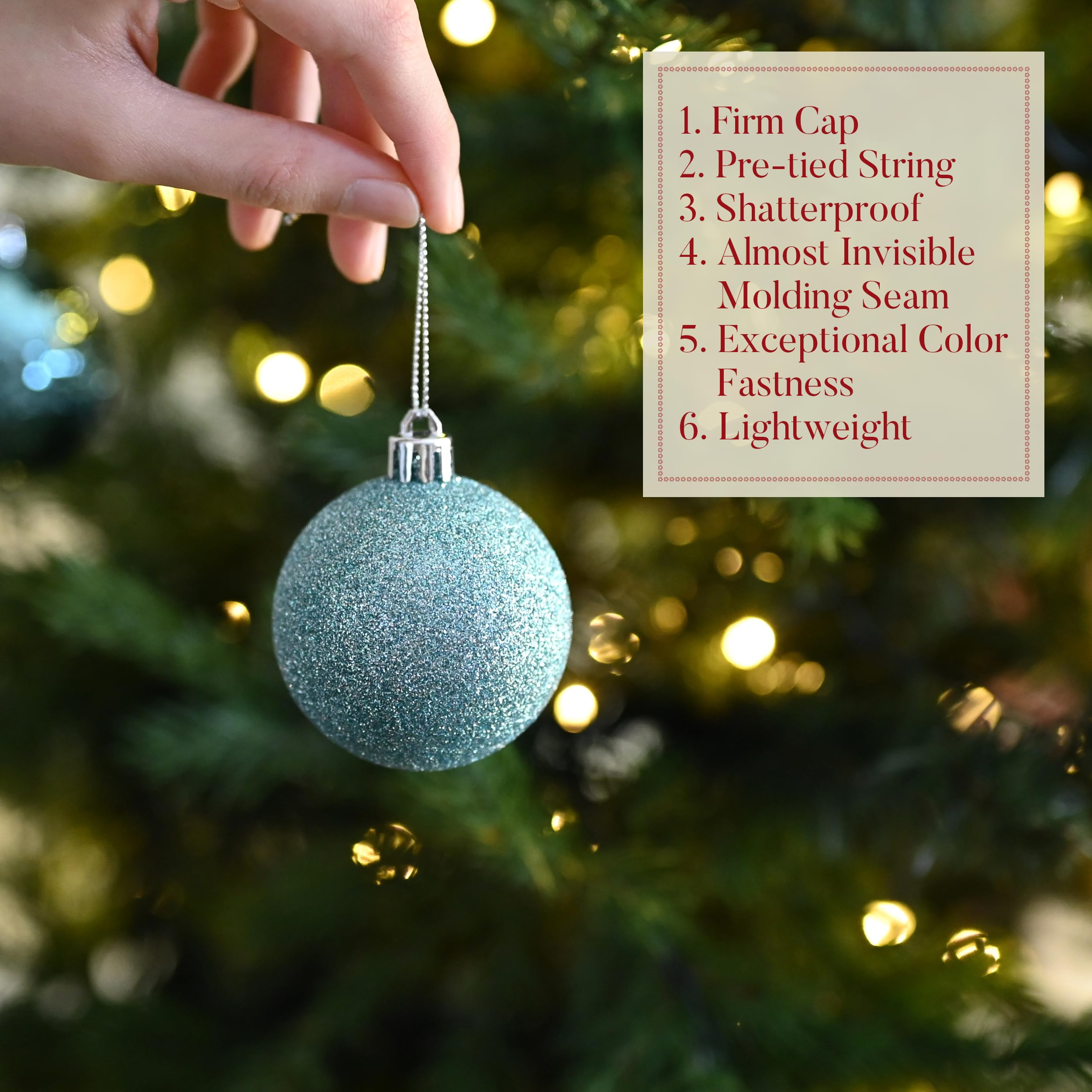 Foto 5 | Decoraciones Para Árbol De Navidad Valery Madelyn, 50 Quilates, Azul Claro - Venta Internacional.