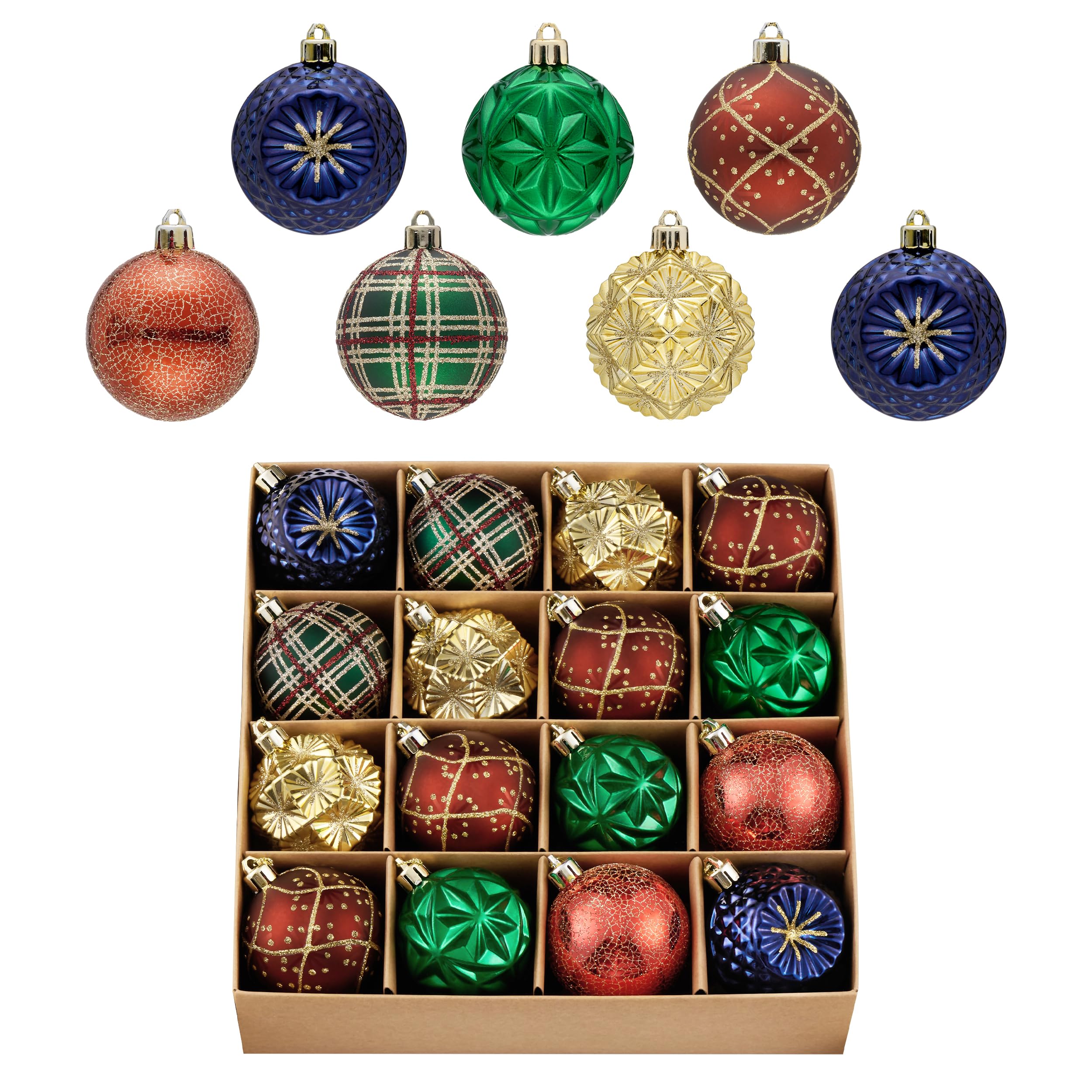 Foto 1 | Adornos Navideños Valery Madelyn, Oro Rojo Y Verde De 16 Quilates, 6 Cm - Venta Internacional.