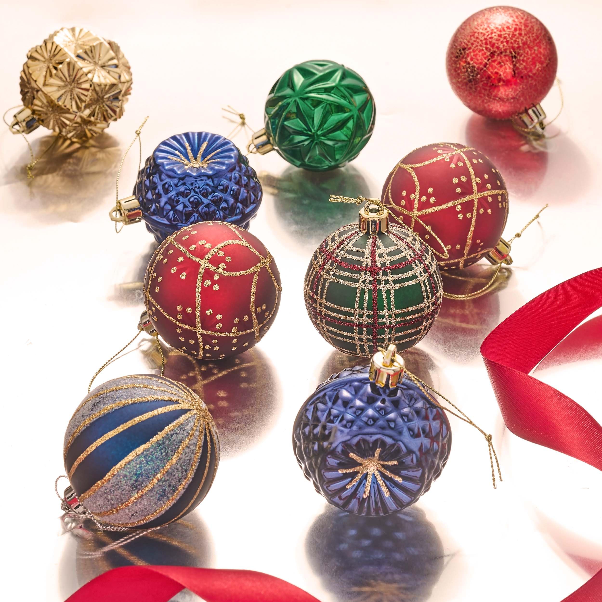 Foto 4 | Adornos Navideños Valery Madelyn, Oro Rojo Y Verde De 16 Quilates, 6 Cm - Venta Internacional.