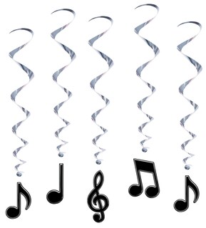 Foto 1 | Beistle Colgante Con Forma De Espiral Para Notas Musicales (5 Unidades) Para Fiestas - Venta Internacional.