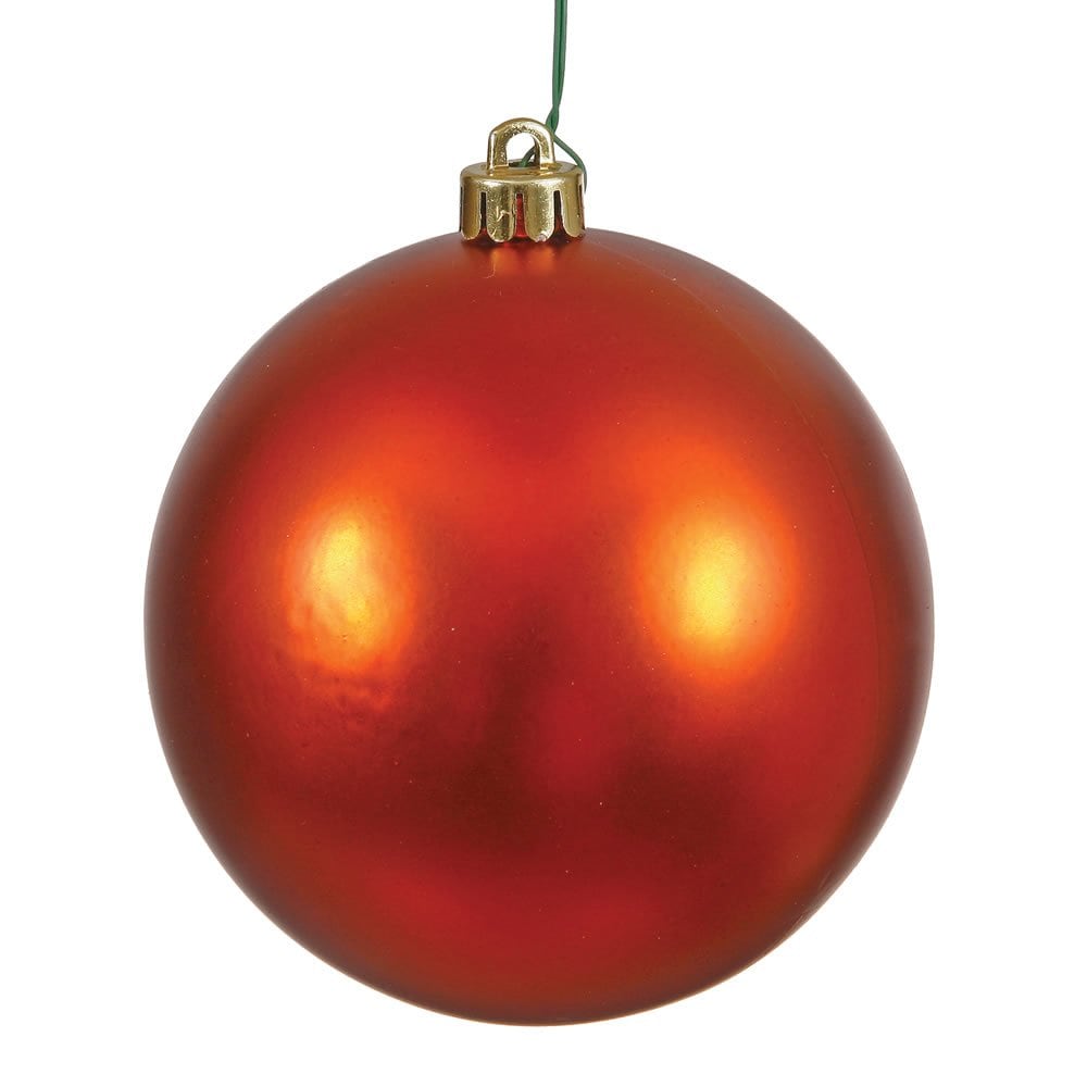 Adorno En Forma De Bola Vickerman, Naranja Bruñido, 8 Cm, Irrompible - Venta Internacional. $799