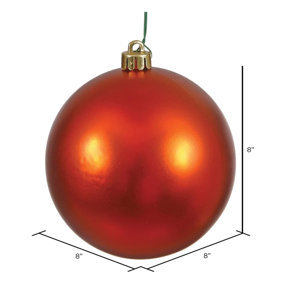 Foto 5 | Adorno En Forma De Bola Vickerman, Naranja Bruñido, 8 Cm, Irrompible - Venta Internacional.