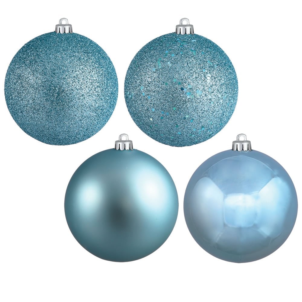Juego De Adornos Vickerman 6 Bolas Azules Con 4 Acabados, 4 Por Caja - Venta Internacional. $993
