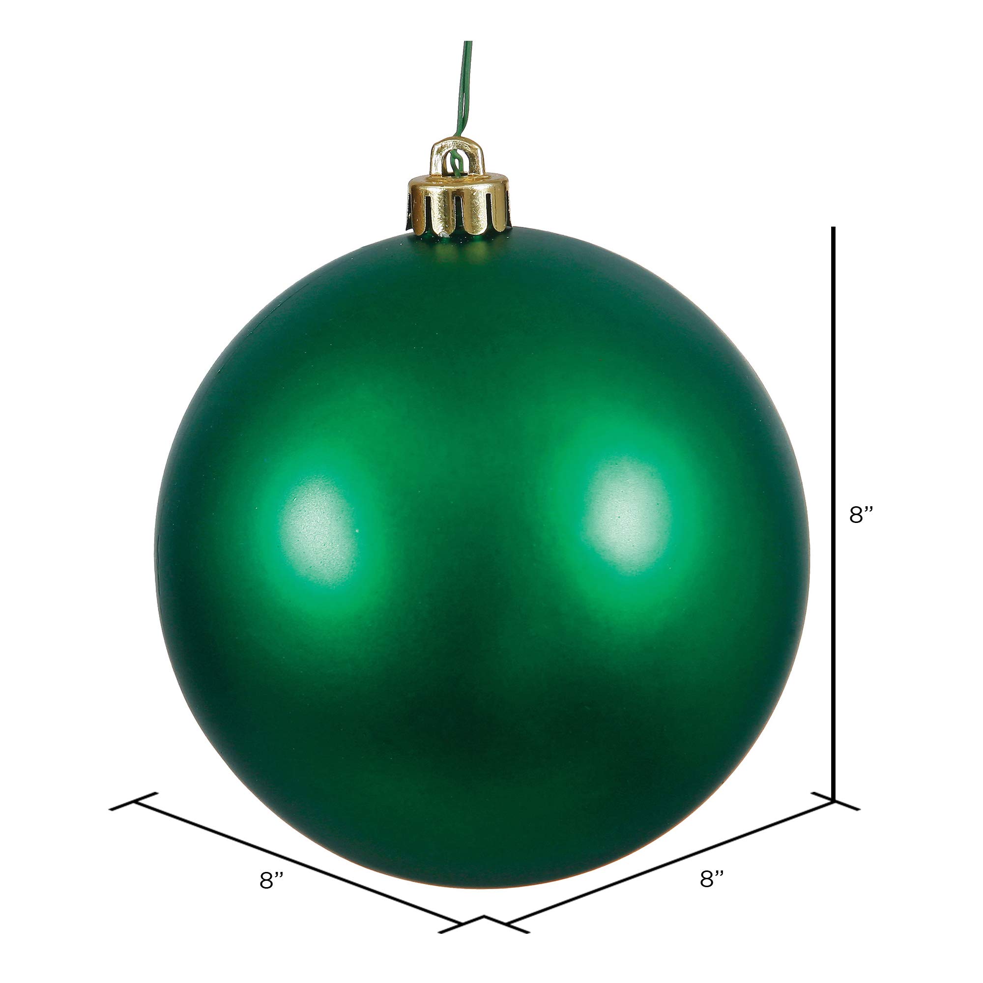 Foto 6 pulgar | Adorno Navideño Vickerman 8 Con Forma De Bola Esmeralda Mate - Venta Internacional.