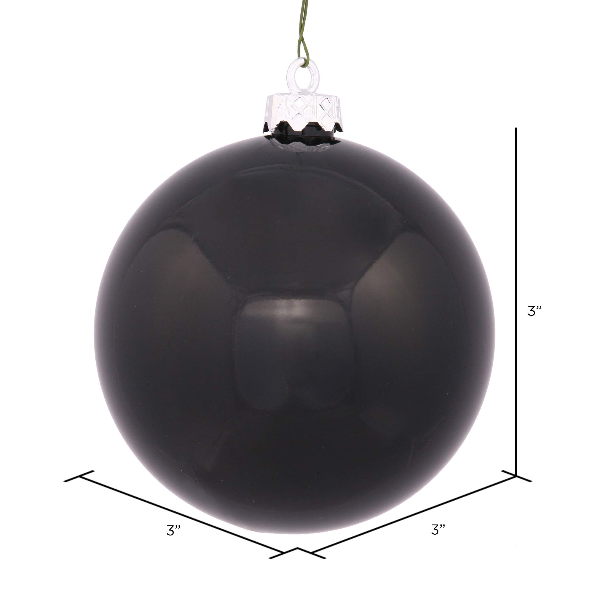 Foto 6 pulgar | Adorno De Bola Navideña Vickerman, Acabado Brillante, 3 Cm, Negro - Venta Internacional.
