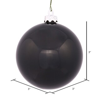 Foto 5 | Adorno De Bola Navideña Vickerman, Acabado Brillante, 3 Cm, Negro - Venta Internacional.