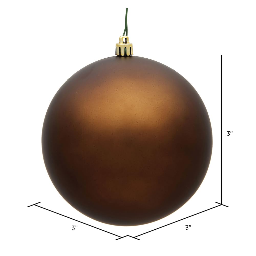 Foto 2 | Bola Mate Ornament Vickerman, Color Moca, 3 Cm, De Plástico Irrompible - Venta Internacional.