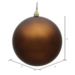 Foto 2 | Bola Mate Ornament Vickerman, Color Moca, 3 Cm, De Plástico Irrompible - Venta Internacional.
