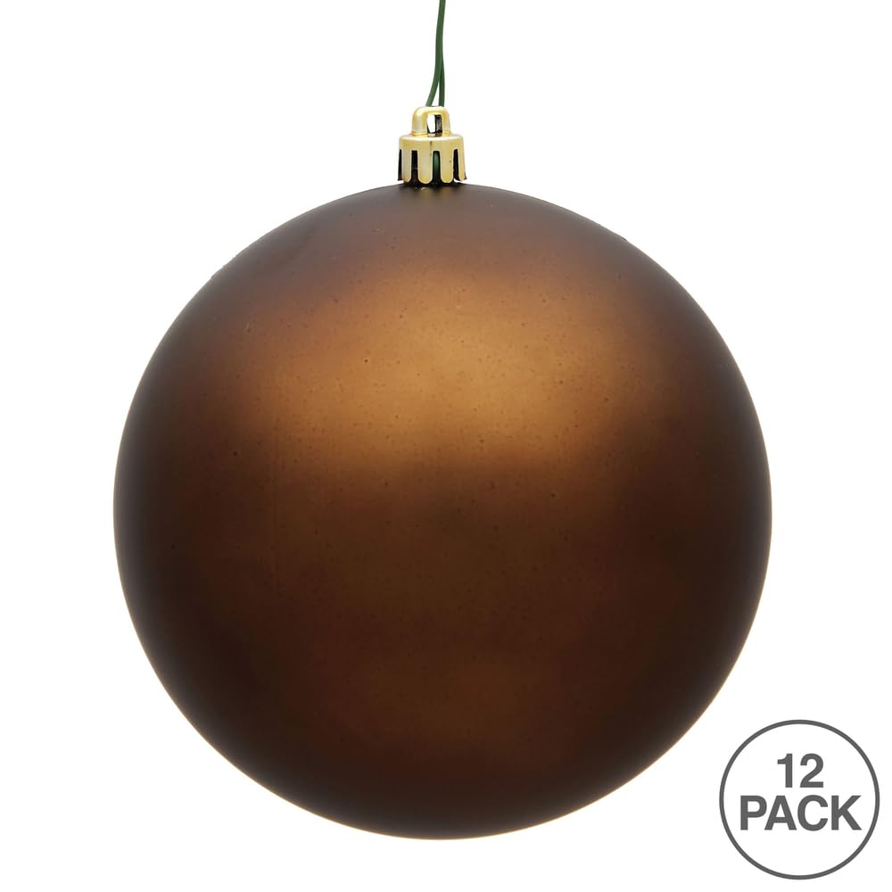 Foto 4 pulgar | Bola Mate Ornament Vickerman, Color Moca, 3 Cm, De Plástico Irrompible - Venta Internacional.