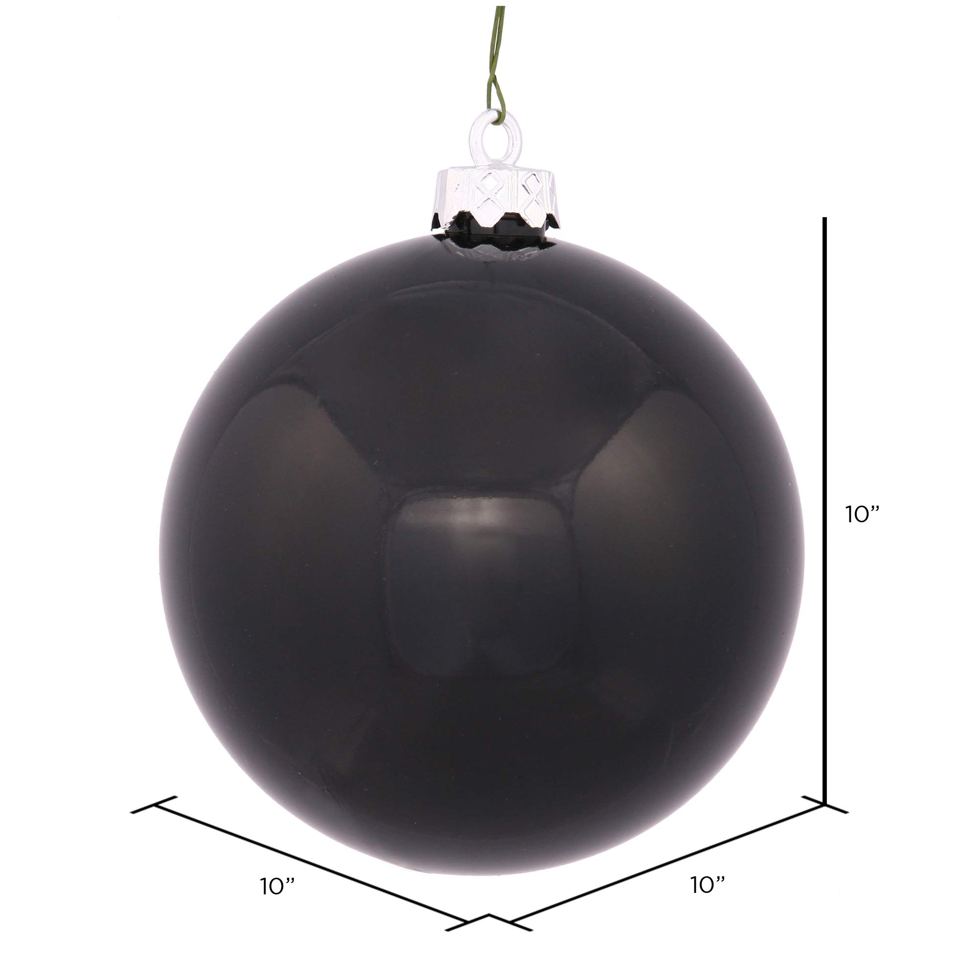 Foto 6 pulgar | Bola Vickerman Para Ornamento, 10 Cm, Color Negro Brillante - Venta Internacional.