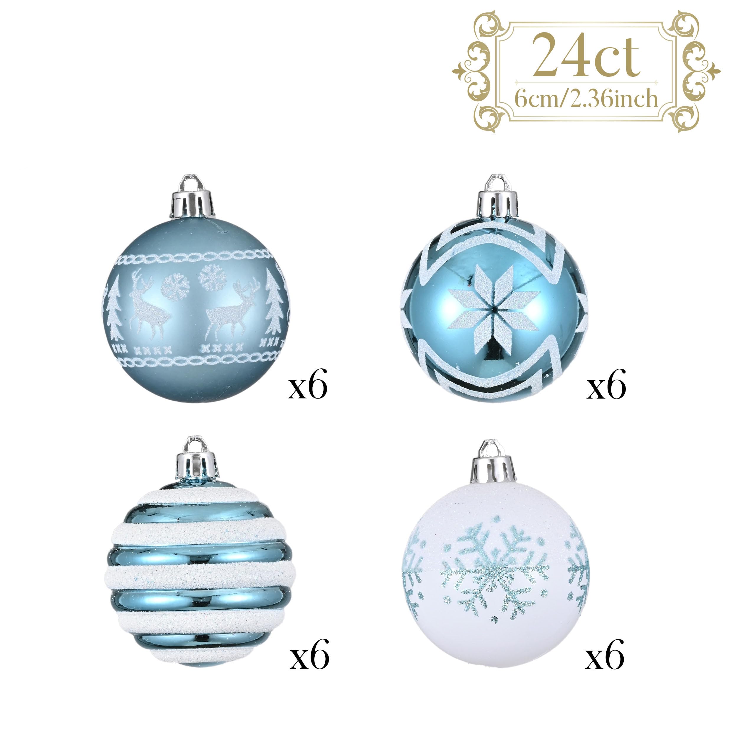 Foto 4 pulgar | Adornos Navideños Valery Madelyn Winter Wishes, 24 Unidades - Venta Internacional.