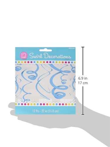 Foto 3 pulgar | Decoraciones En Espiral Amscan Caribbean Blue De 12 Quilates - Venta Internacional.