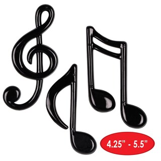 Foto 2 | Decoración Beistle De Plástico Moldeado Con Notas Musicales De 11 A 14 Cm, 6 Unidades - Venta Internacional.