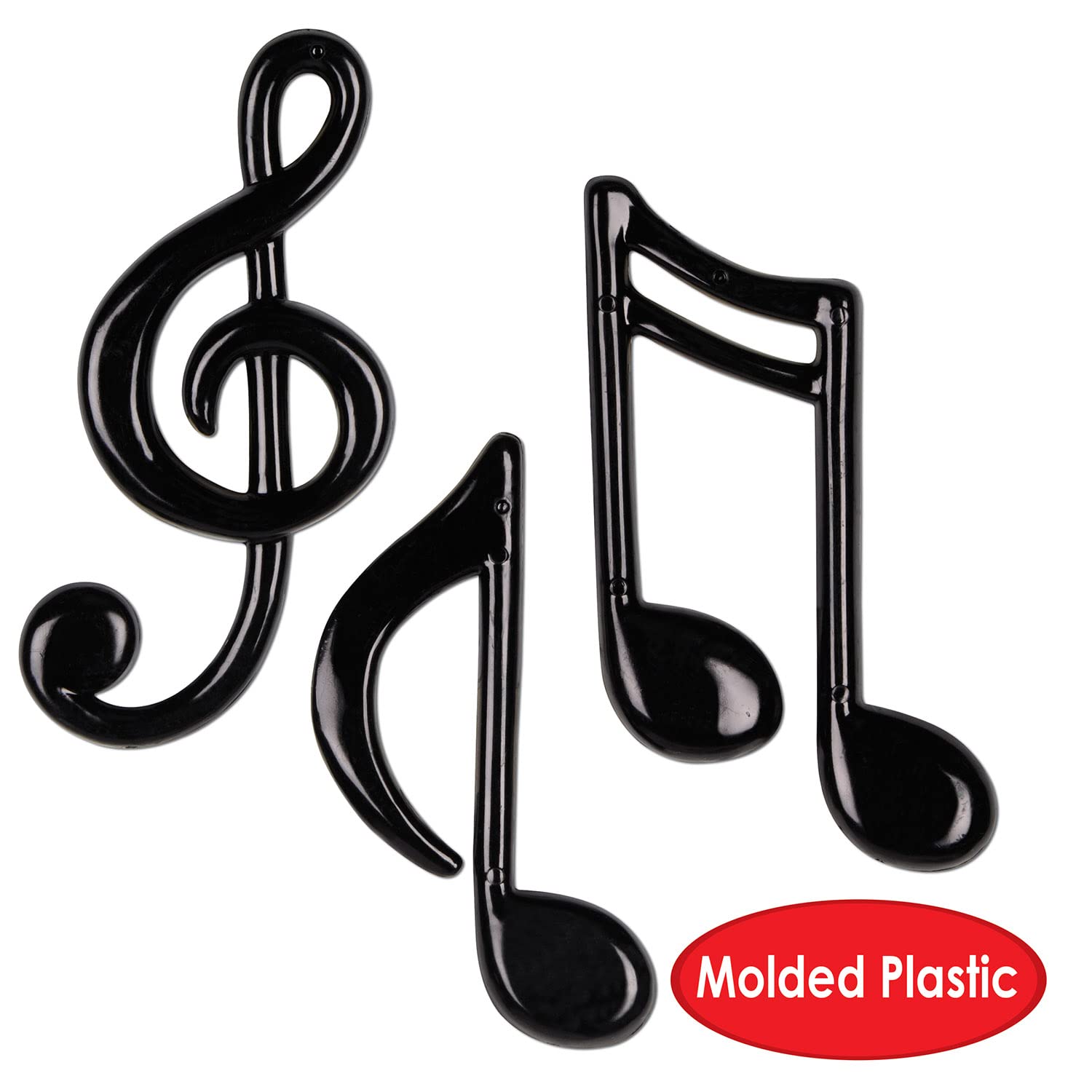 Foto 4 pulgar | Decoración Beistle De Plástico Moldeado Con Notas Musicales De 11 A 14 Cm, 6 Unidades - Venta Internacional.