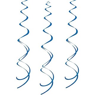 Foto 3 | Decoraciones Colgantes En Espiral Unique Industries, 26 Cm, Color Azul Real - Venta Internacional.