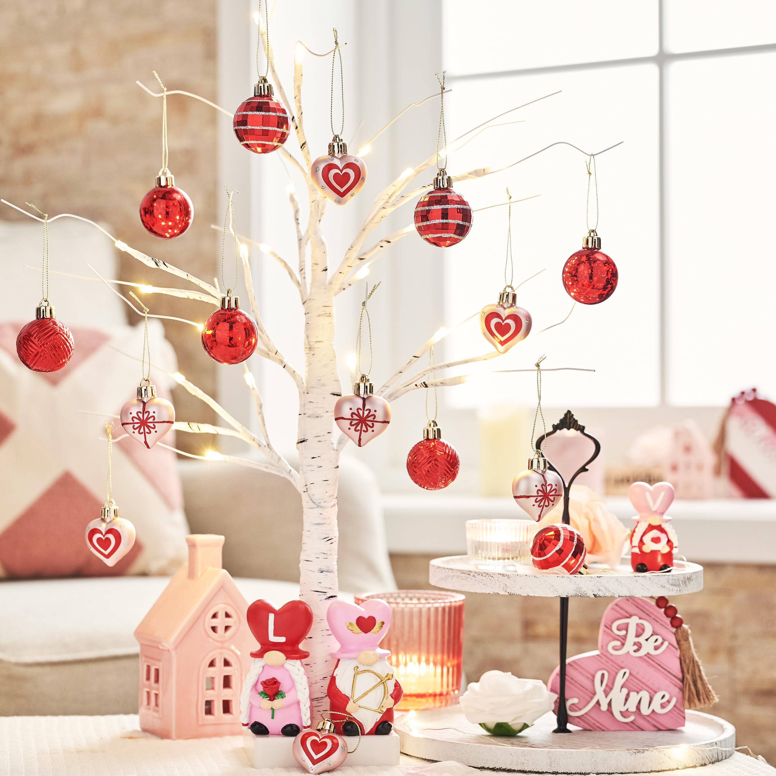 Foto 4 | Adornos Navideños Valery Madelyn Heart 4 Cm 16 Unidades - Venta Internacional.