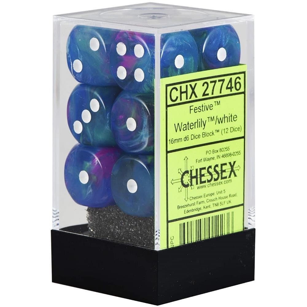 Nenúfar Festivo De Dice Chessex Con Bloque Blanco, 12 X 6, 16 Mm - Venta Internacional. $577