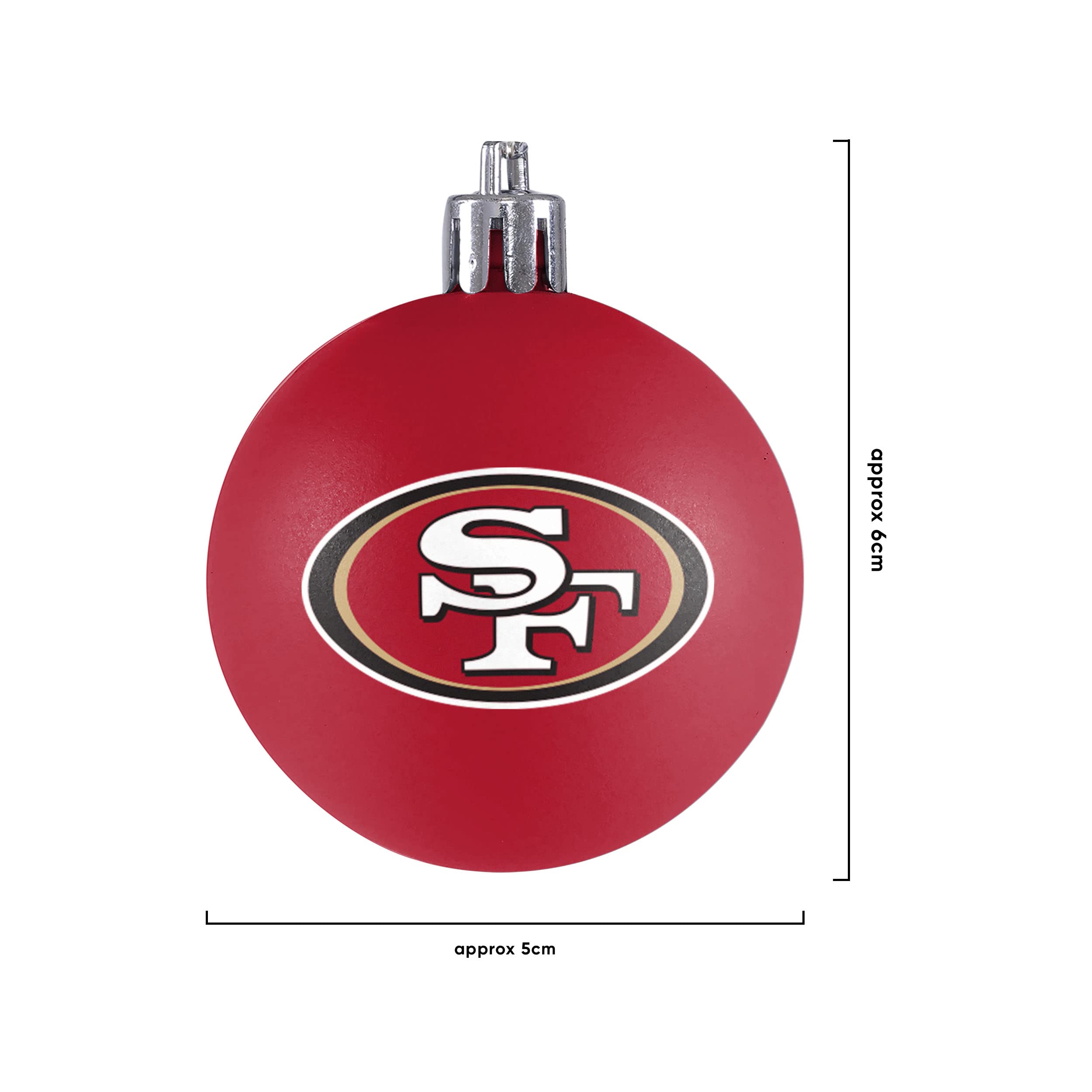 Foto 4 pulgar | Set De Adornos Navideños Foco Nfl, Paquete De 12 Bolas Para Colgar En Forma De Árbol - Venta Internacional.