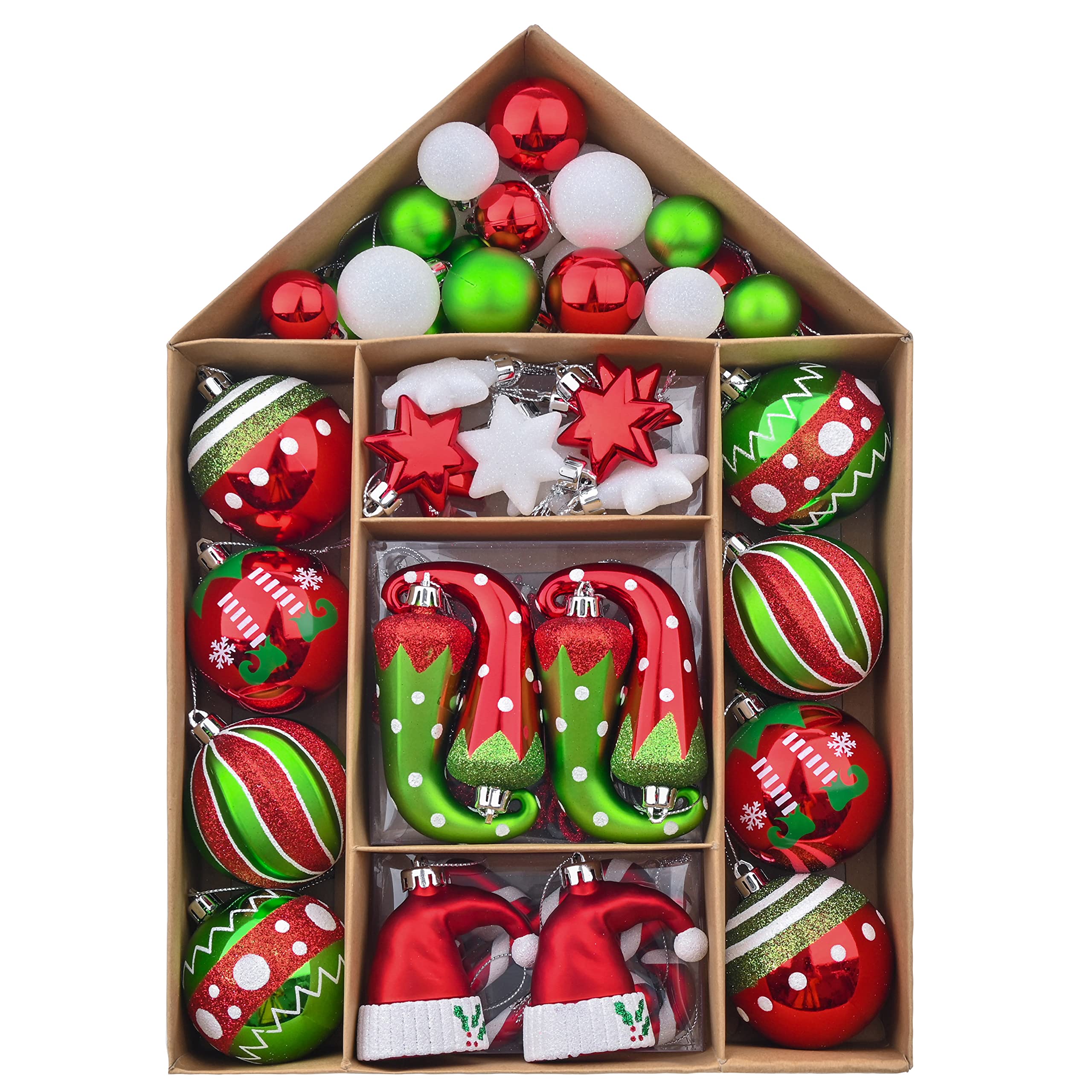 Foto 1 | Set De Adornos Navideños Valery Madelyn, 70 Quilates, Elfo, Rojo, Verde Y Blanco - Venta Internacional.