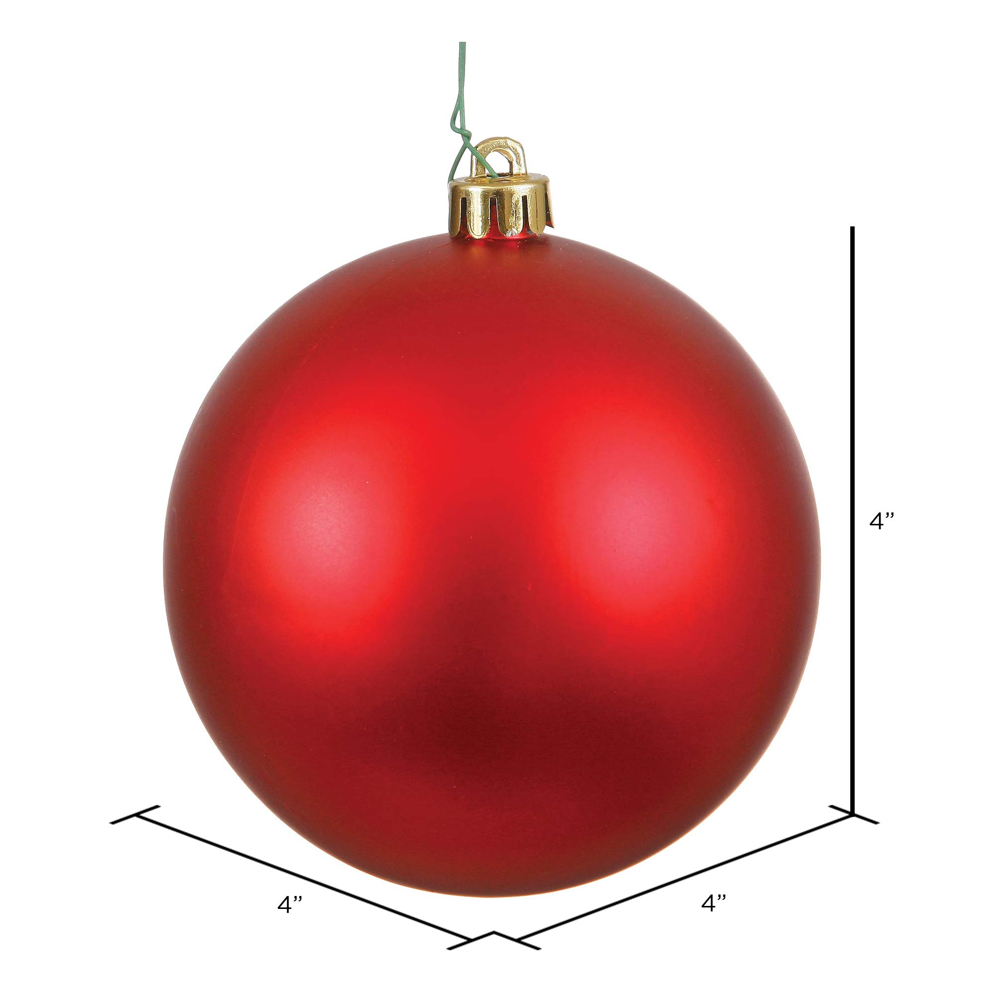 Foto 6 pulgar | Adorno Navideño Vickerman Con Forma De Bola Roja Mate De 4 Cm, Juego De 6 - Venta Internacional.