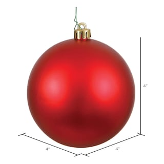 Foto 5 | Adorno Navideño Vickerman Con Forma De Bola Roja Mate De 4 Cm, Juego De 6 - Venta Internacional.