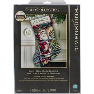 Foto 1 | Dimensiones Del Kit De Calcetines Navideños Santa Claus Gold 16 Cm - Venta Internacional.