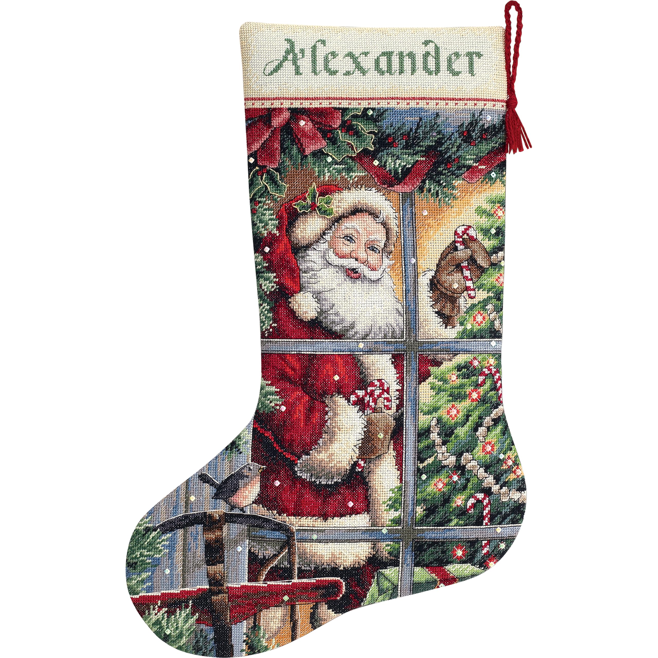 Foto 6 | Dimensiones Del Kit De Calcetines Navideños Santa Claus Gold 16 Cm - Venta Internacional.