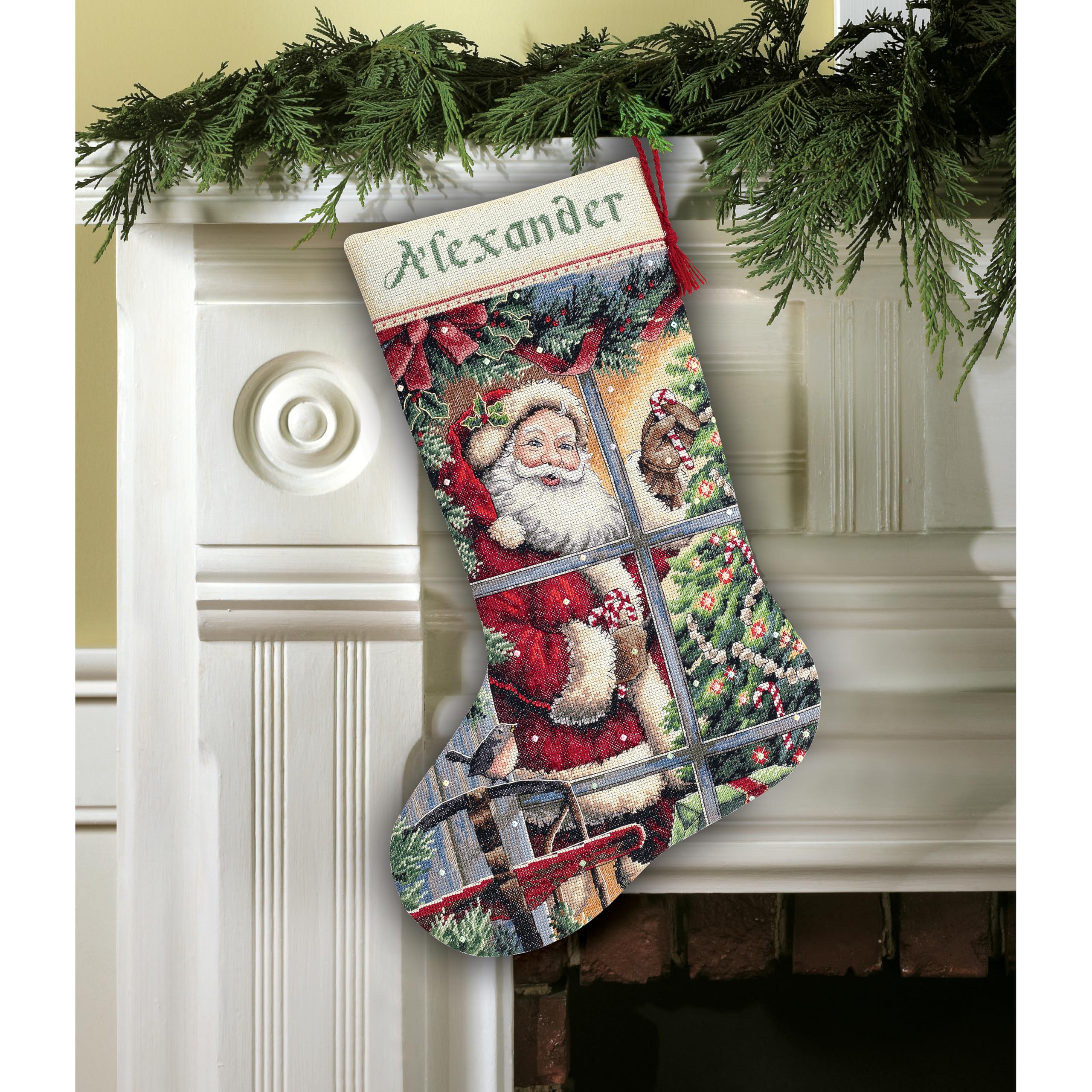 Foto 8 pulgar | Dimensiones Del Kit De Calcetines Navideños Santa Claus Gold 16 Cm - Venta Internacional.