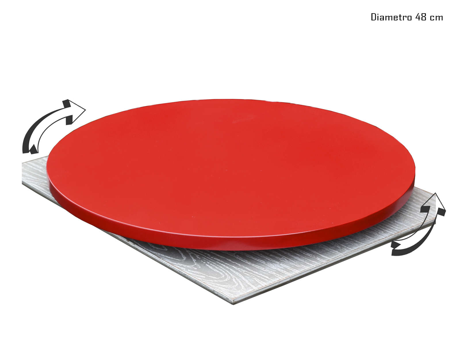 Foto 4 pulgar | Charola Giratoria Hogare Lazy Susan 48 cm color Rojo