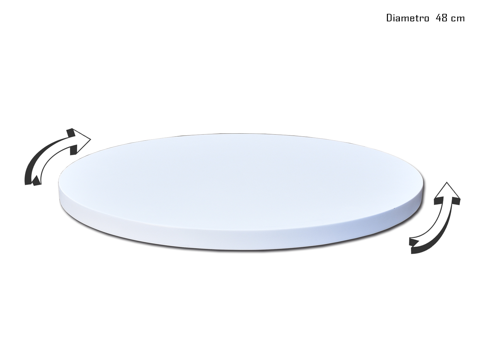 Foto 4 pulgar | Charola Giratoria Hogare Lazy Susan 48 cm color Blanco