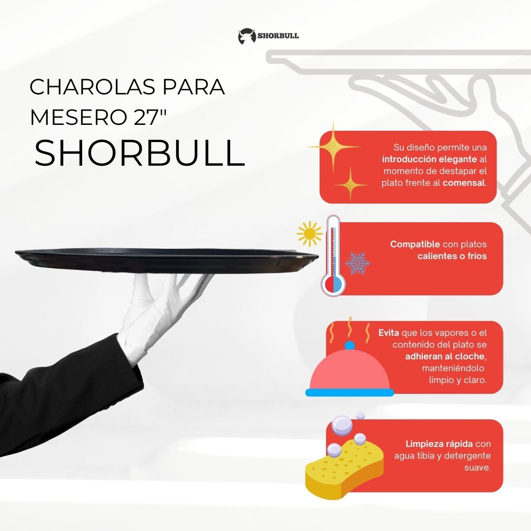 Foto 5 pulgar | Charola Imprerial Ovalada 27'' Mesero Shorbull Kit 3