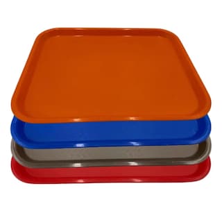 Foto 1 | Charolas de Servicio Kitchen Facilities Rectangular 12 X 16 Pulgadas 4 Piezas