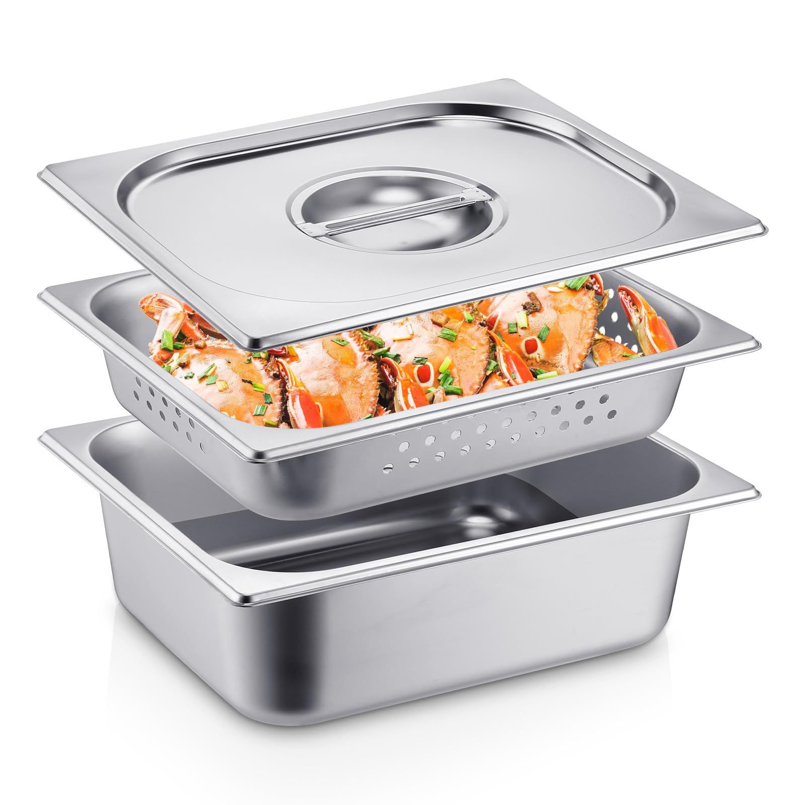 Charola Steam Ferraycle 3 Unidades Acero Inoxidable - Venta Internacional