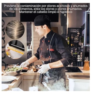 Foto 5 | Gorro de Pañuelo de Chef Belug color Negro 4 Piezas